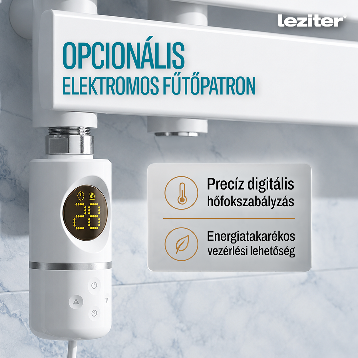 Solaro Design törölközőszárító radiátor 1200x500 mm fehér