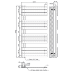 Solaro Design uscător de prosoape radiator 1200x600 mm negru