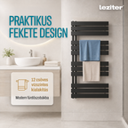 Solaro Design uscător de prosoape radiator 1200x600 mm negru