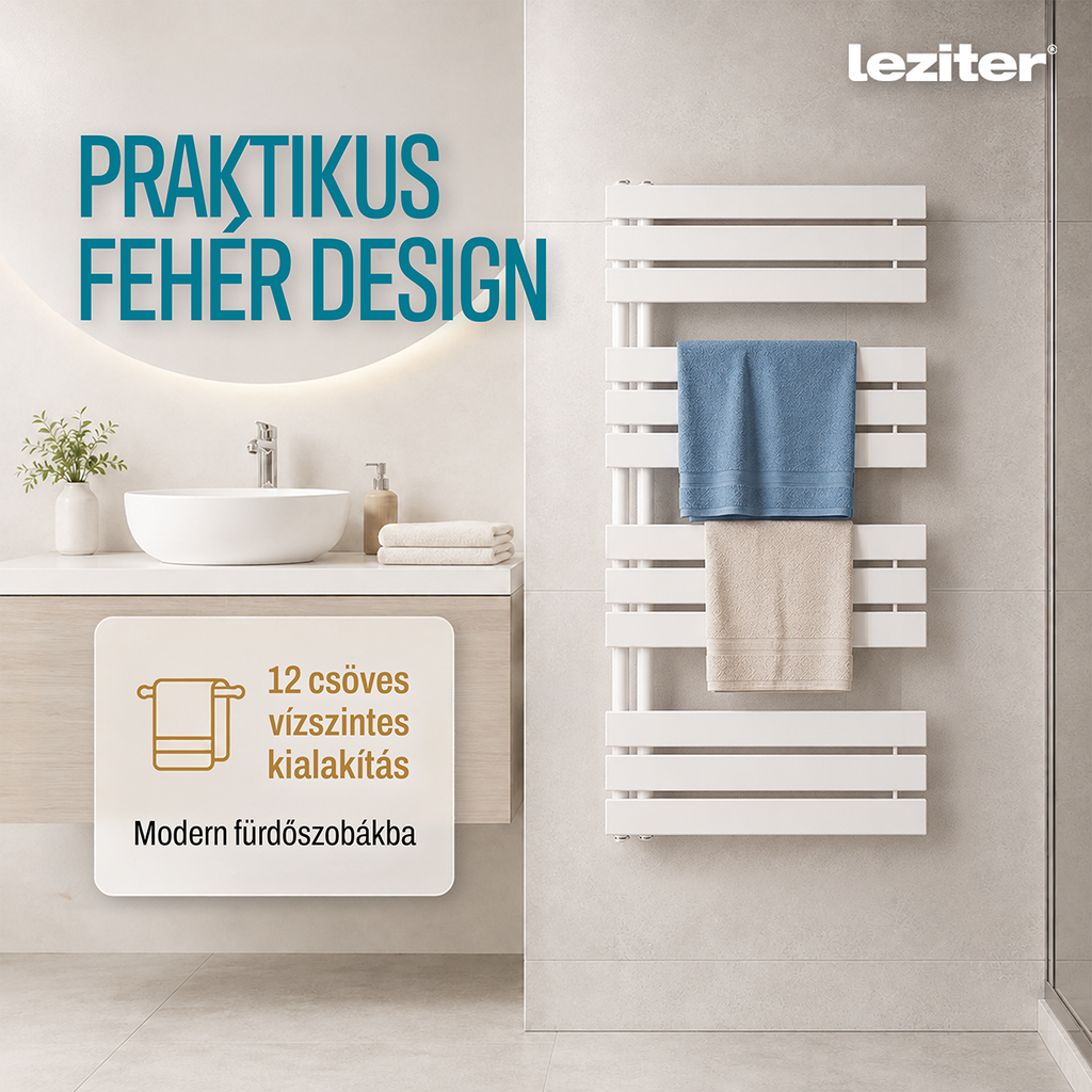 Solaro Design uscător de prosoape radiator 1200x600 mm alb