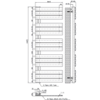 Solaro Design uscător de prosoape radiator 1400x500 mm negru