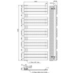 Solaro Design uscător de prosoape radiator 1400x600 mm alb