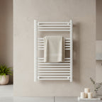 Egyenes törölközőszárító radiátor 1000x600 mm fehér