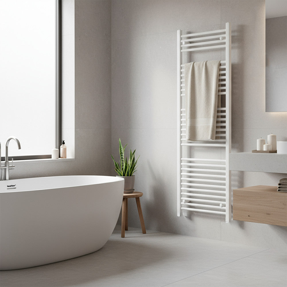 Egyenes törölközőszárító radiátor 1600x600 mm fehér Másodlagos kép