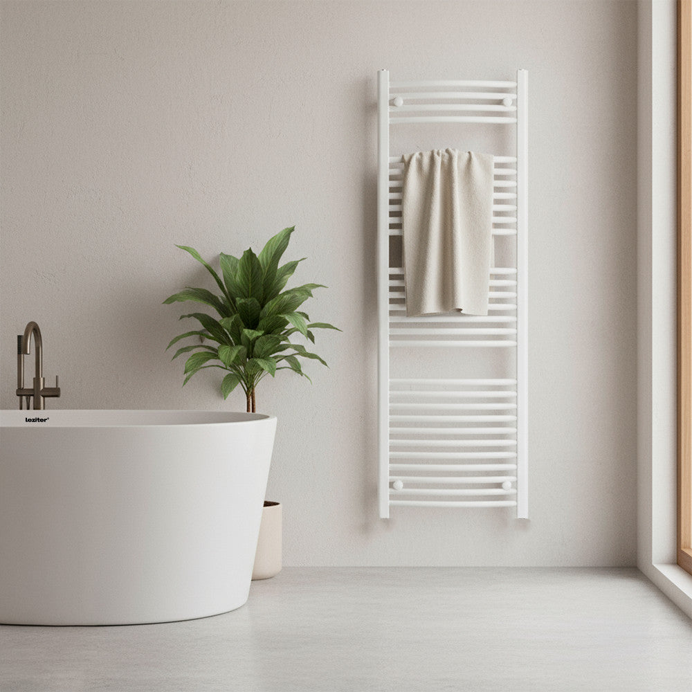 Radiator uscător de prosoape curbat 1400x500 mm alb Imagine secundară a produsului