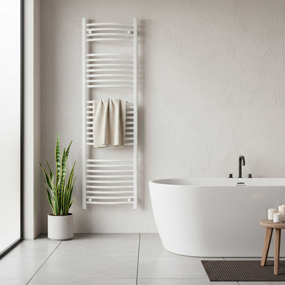Radiator cu uscător de prosoape curbat 1600x500 mm alb Imagine secundară a produsului
