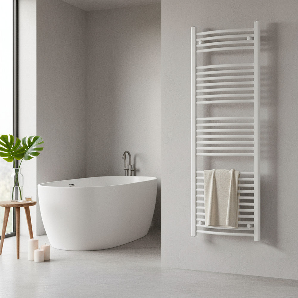 Radiator cu uscător de prosoape curbat 1600x600 mm alb Imagine secundară a produsului