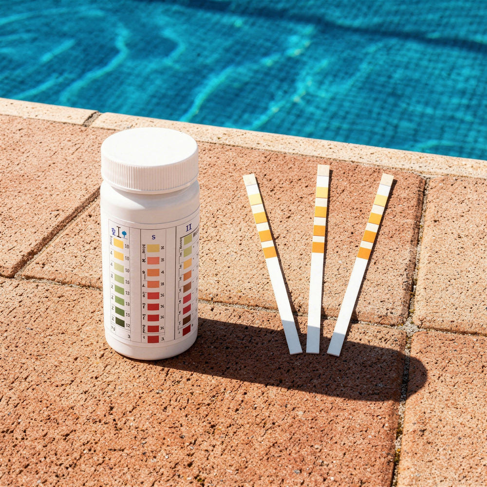 3in1 medence vízelemző tesztcsík klór, pH, lúgosság mérésre 50 db Másodlagos kép
