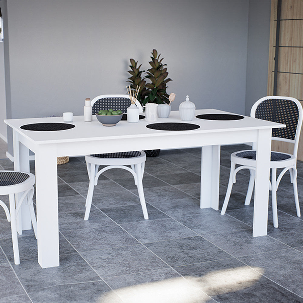 Yorki Standard étkezőasztal 160x90 cm fehér Másodlagos kép