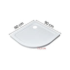 Modena Slim íves alacsony akril zuhanytálca 90x90 cm