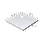Modena Slim szögletes alacsony akril zuhanytálca 90x90 cm