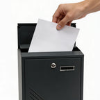 Homepost kültéri postaláda újságtartóval névtáblával zárható szürke