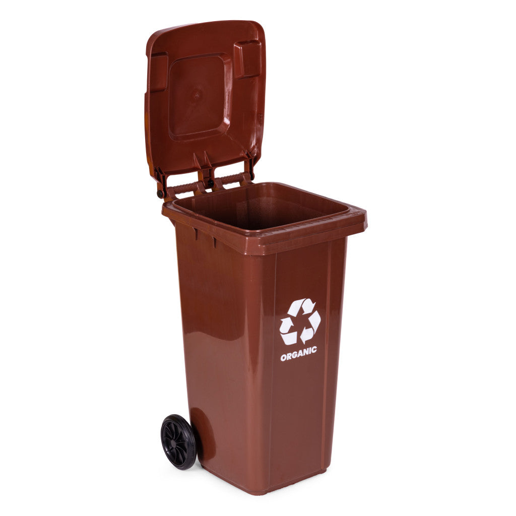 Hulladéktároló készlet 2x120L-es fekete, barna, gumikerekekkel