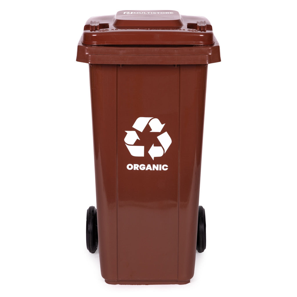 Hulladéktároló készlet 2x120L-es fekete, barna, gumikerekekkel