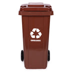 Hulladéktároló készlet 2x120L-es fekete, barna, gumikerekekkel