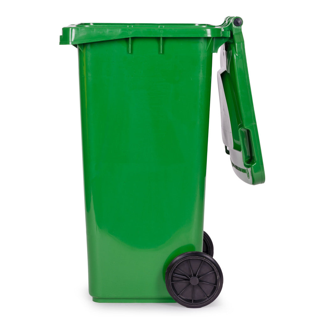 Hulladéktároló készlet 5x120L-es kék, zöld, sárga, fekete, barna, gumikerekekkel