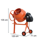 Mixer 140 betonkeverő 220V 550W 140 l