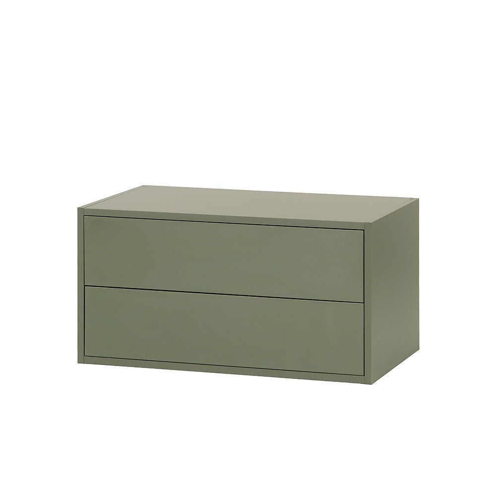 Boxie 2 fiókos fali szekrény 40x80x37 cm zöld