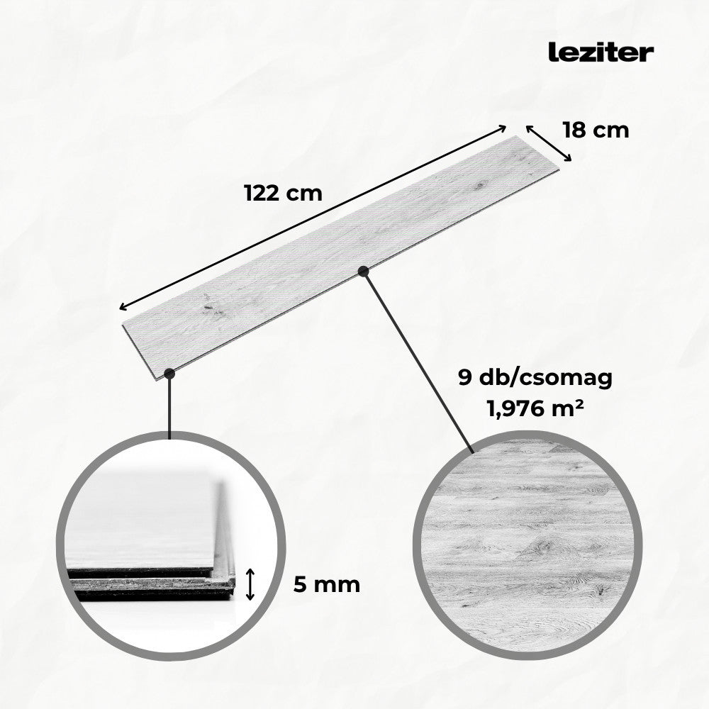 Leziter Arctic tölgy Vinyl SPC padló Másodlagos kép