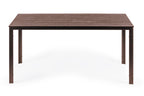 6 személyes kerti asztal 156x78 cm, Polywood teraszbútor, barna