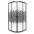 Pixel Black 90 íves zuhanykabin zuhanytálca nélkül