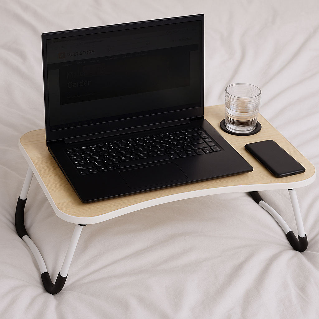 Masă pliabilă pentru laptop 60x40 cm cu port USB Imagine secundară a produsului