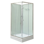 Polo White II 80x80 cm szögletes fehér hátfalas zuhanykabin zuhanytálcával