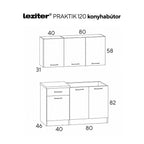 Praktik 120 panel konyhabútor