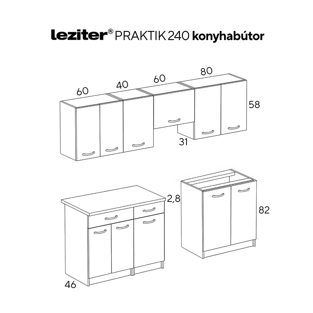 Praktik 240 konyhabútor