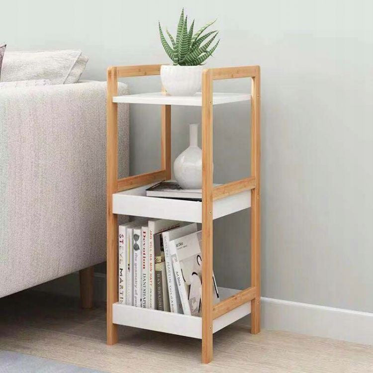 Könyvespolc bambusz kerettel 29x30,5x72 cm Másodlagos kép