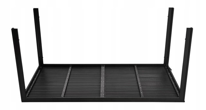 6 személyes kerti asztal 156x78 cm polywood fekete