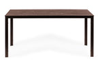 6 személyes kerti asztal 156x78 cm polywood barna