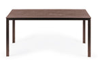 6 személyes kerti asztal 156x78 cm polywood barna
