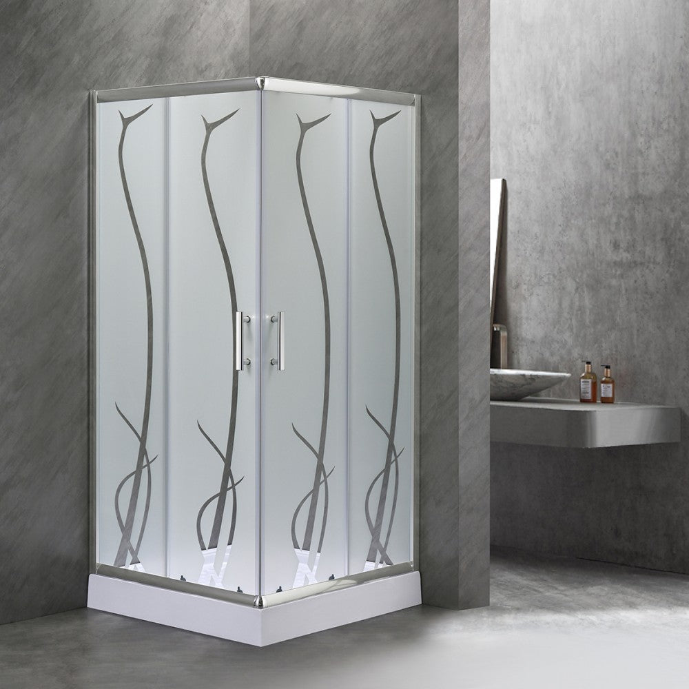 Spirit Bamboo 90x90 cm szögletes zuhanykabin, zuhanytálcával Másodlagos kép