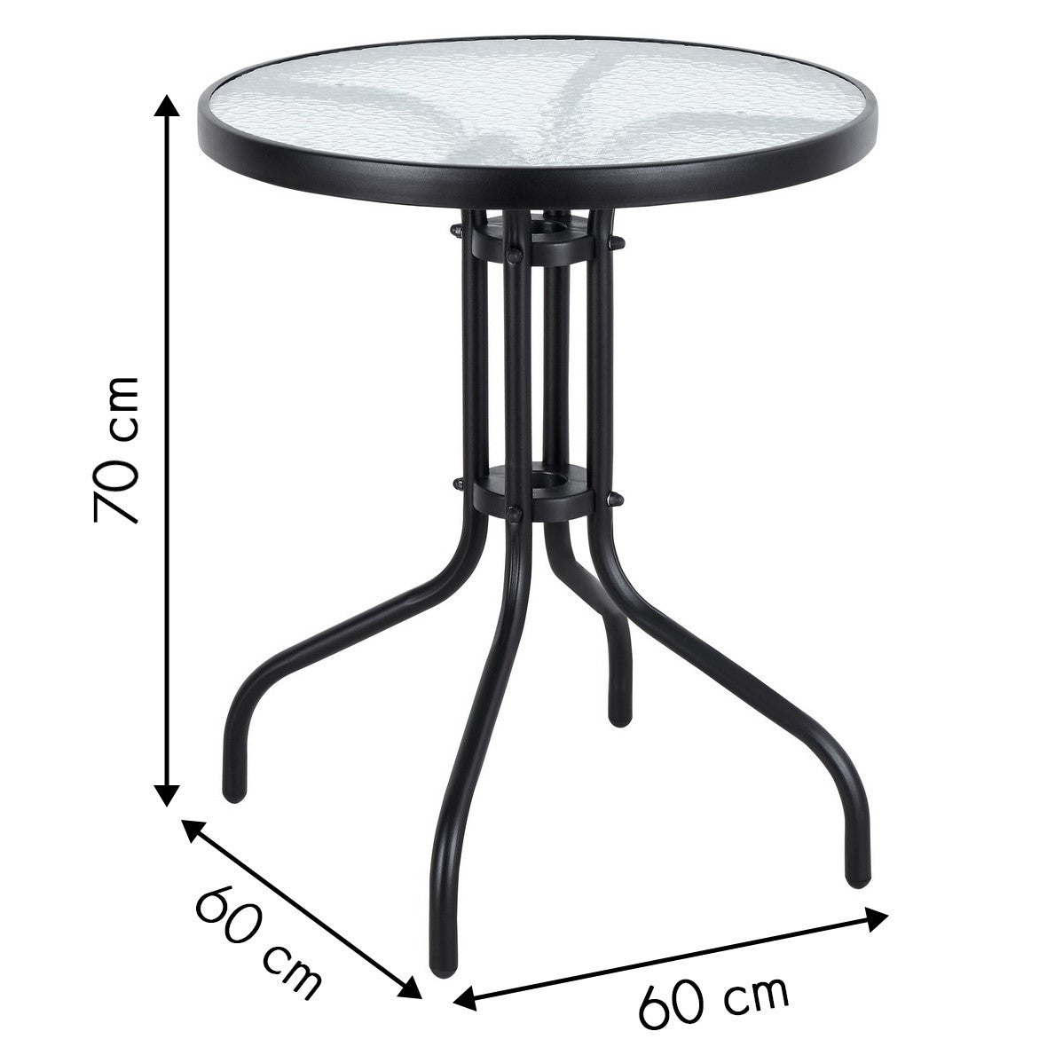 60 cm-es kerek kerti asztal