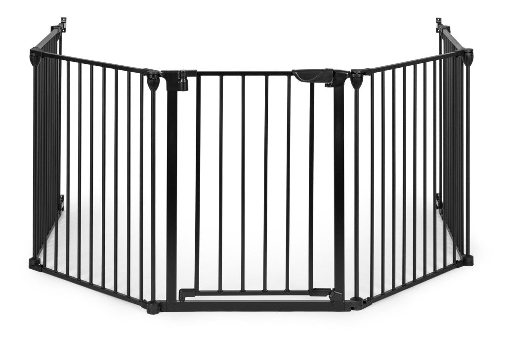 Biztonsági korlát 5 paneles 60 cm fém fekete Másodlagos kép