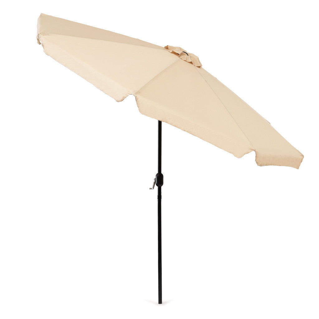 Nagy kerti napernyő, állítható, 300 cm, tekerőkarral, bézs