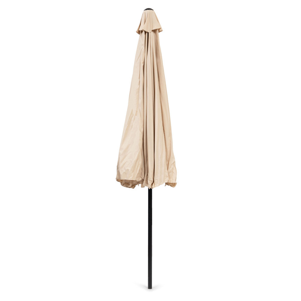 Nagy kerti napernyő, állítható, 300 cm, tekerőkarral, bézs