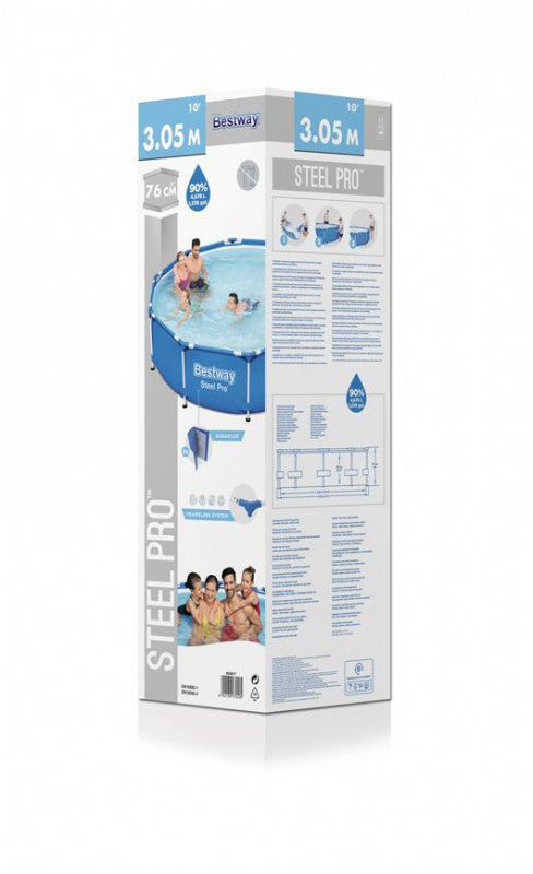 Piscină Bestway Steel Pro, 56677, fără accesorii, 3,05 x 0,76 m Imagine secundară a produsului