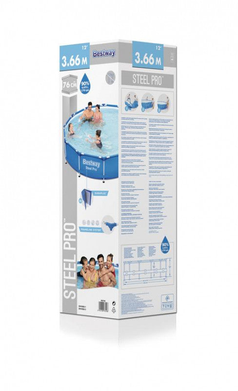 Piscina Bestway Steel Pro, 56706, 3,66 x 0,76 m, fără accesorii Imagine secundară a produsului