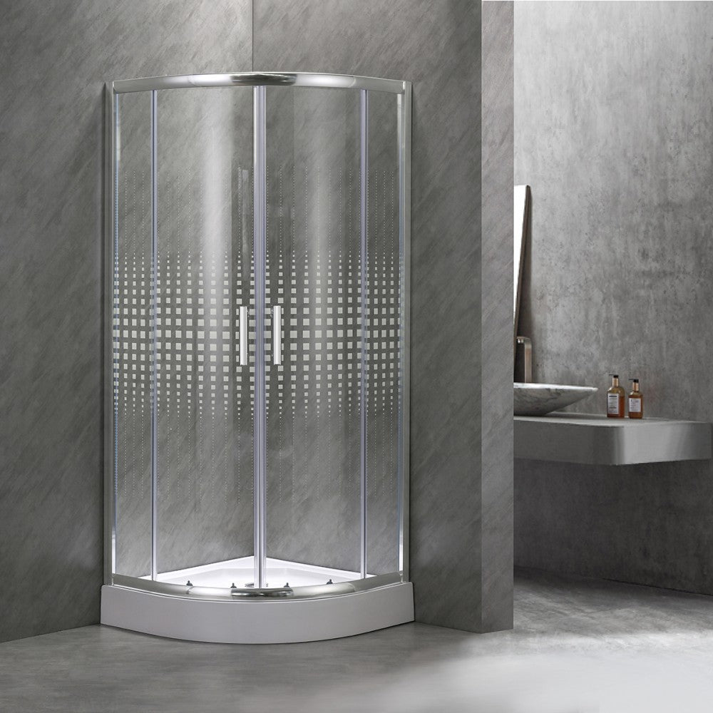 Spirit Mátrix 90x90 cm íves zuhanykabin zuhanytálcával Másodlagos kép