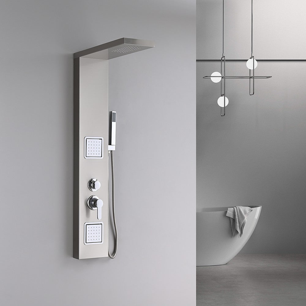 Hidromasszázs zuhanypanel fürdőszobai környezetben - Homelux, SP-S2102