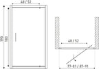 Tomar Dr 80x190 cm nyíló zuhanyajtó
