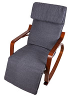 Hintaszék elölnézete párnázott ülőfelülettel és háttámlával - Homelux, TXRC-02_WALNUT-CHARO