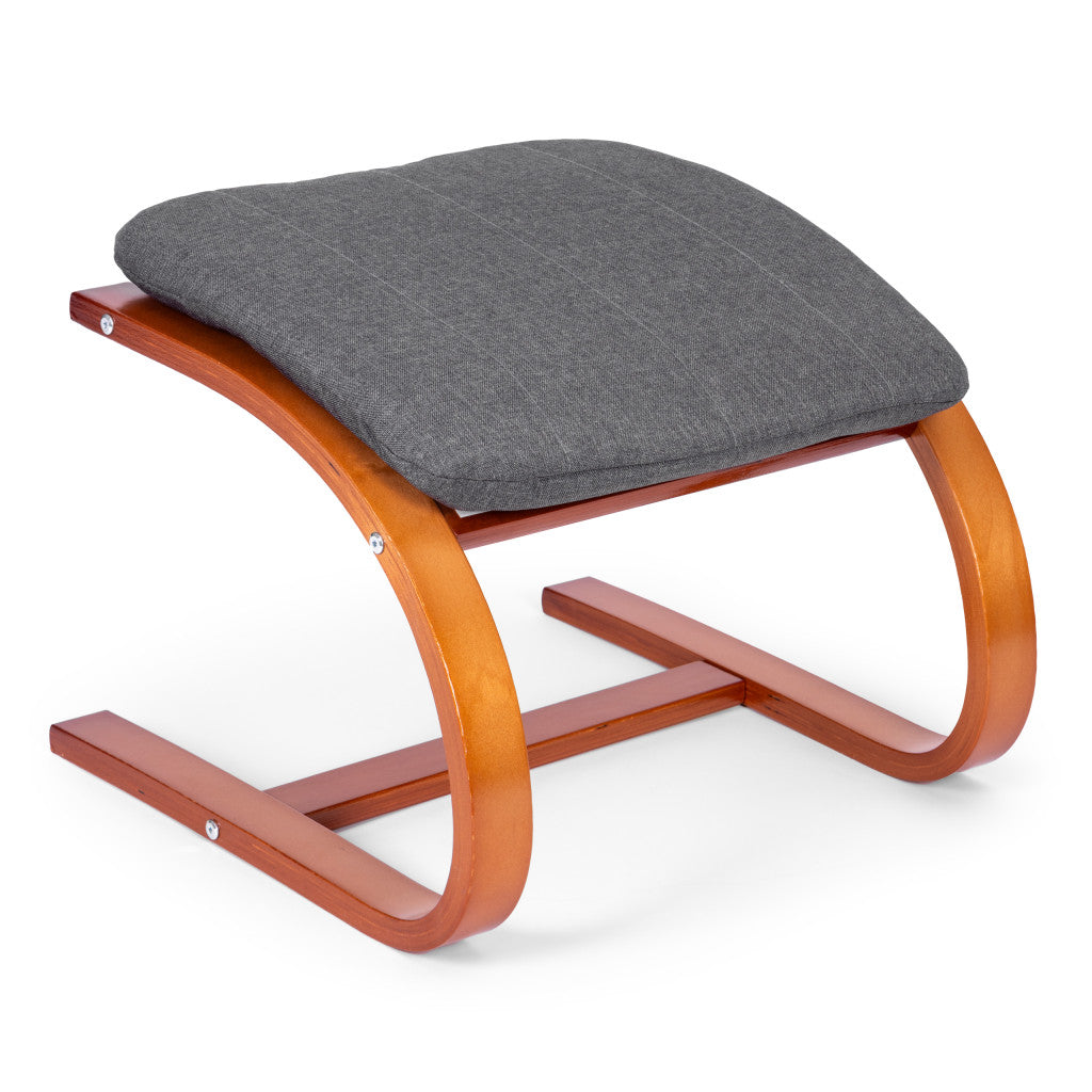 Hintaszék lábtartó párnázott ülőfelülete közelről - Homelux, TXWQM-31-6-WALNUT