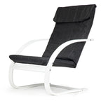 Hintaszék fehér vázzal és fekete kárpitozással - Homelux, TXWQM-31_WHITE-BLACK
