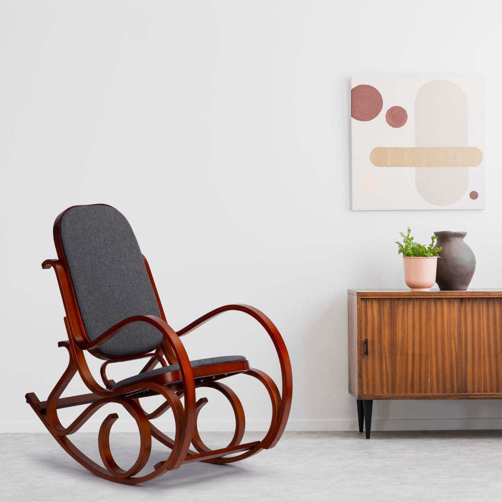Hintaszék modern nappali enteriőrben - Homelux, TXWQM-F001_CHAROCOAL