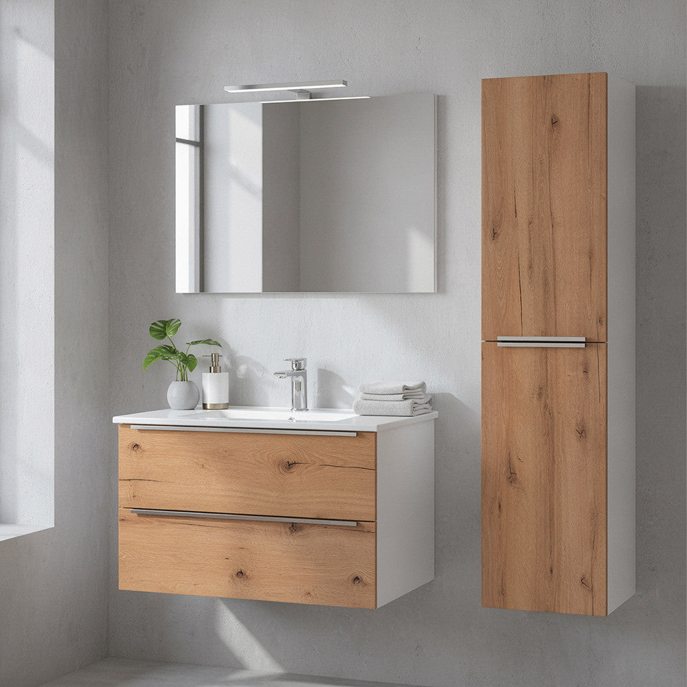 Vario Trim 35 függesztett oldal szekrény fehér-tölgy Másodlagos kép