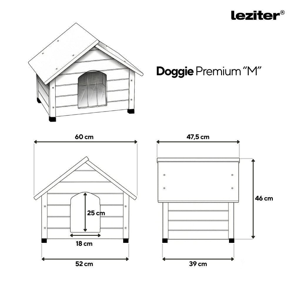 Doggie Premium hőszigetelt kutyaház "M"