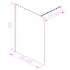 WI01-12 Walker walk in zuhanyfal 120x195 cm